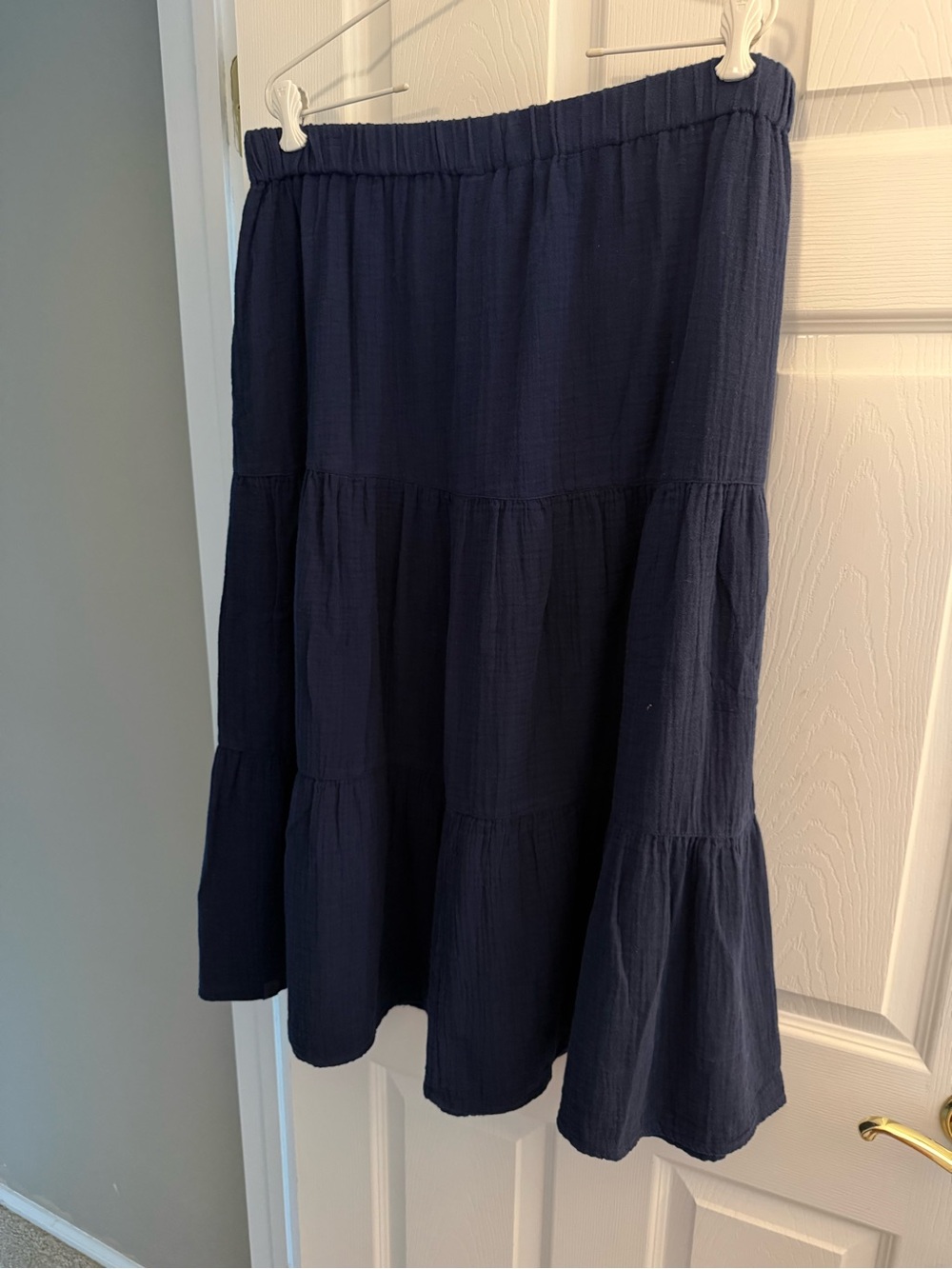 Tommy Bahama Navy Tiered A-Line Skirt